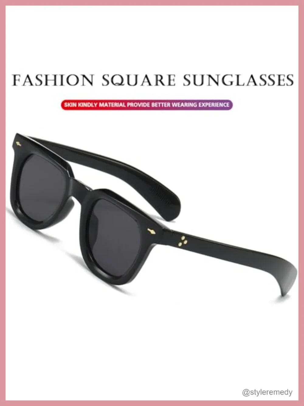 Square Sunglasses for Women Men, Thick Frame Sun Glasses, UV400 Protection